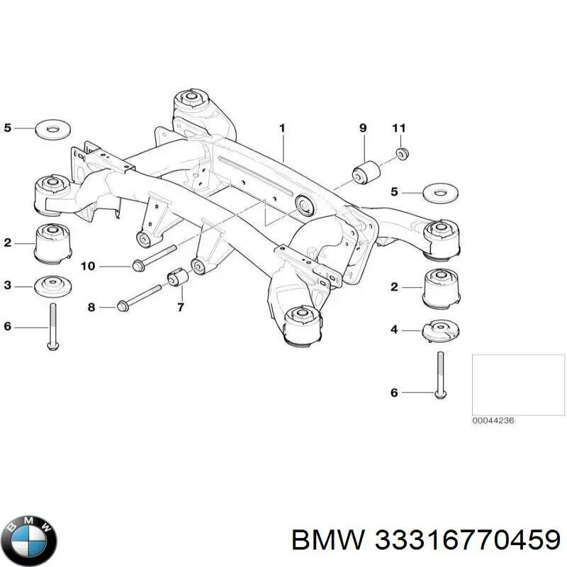 Viga de suspensão traseira (plataforma veicular) para BMW X5  E53