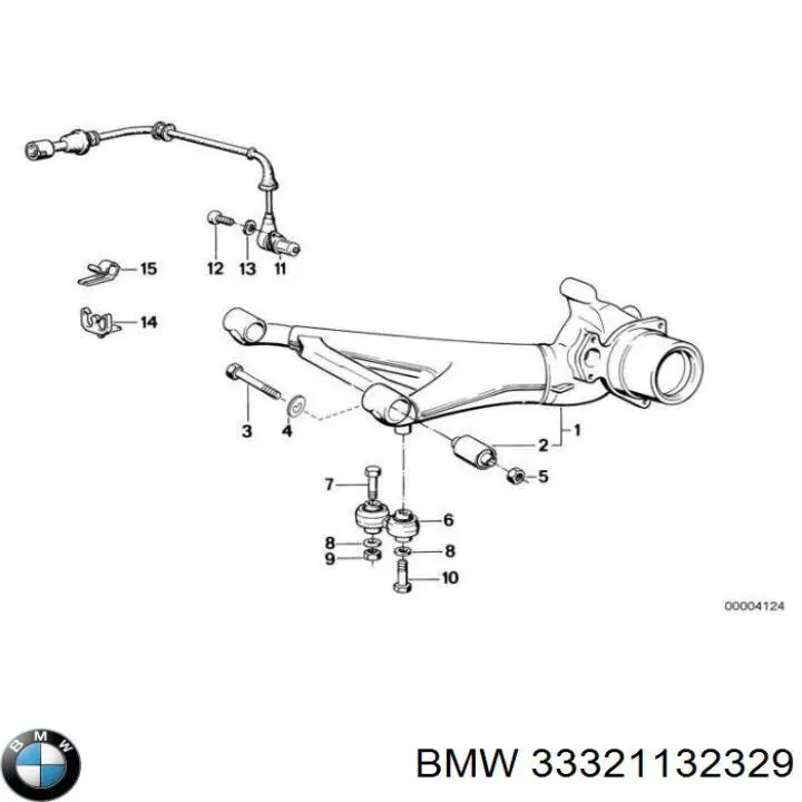 Braço oscilante (tração) longitudinal inferior esquerdo de suspensão traseira BMW 33321132329 preço, a partir de 360,54 USD