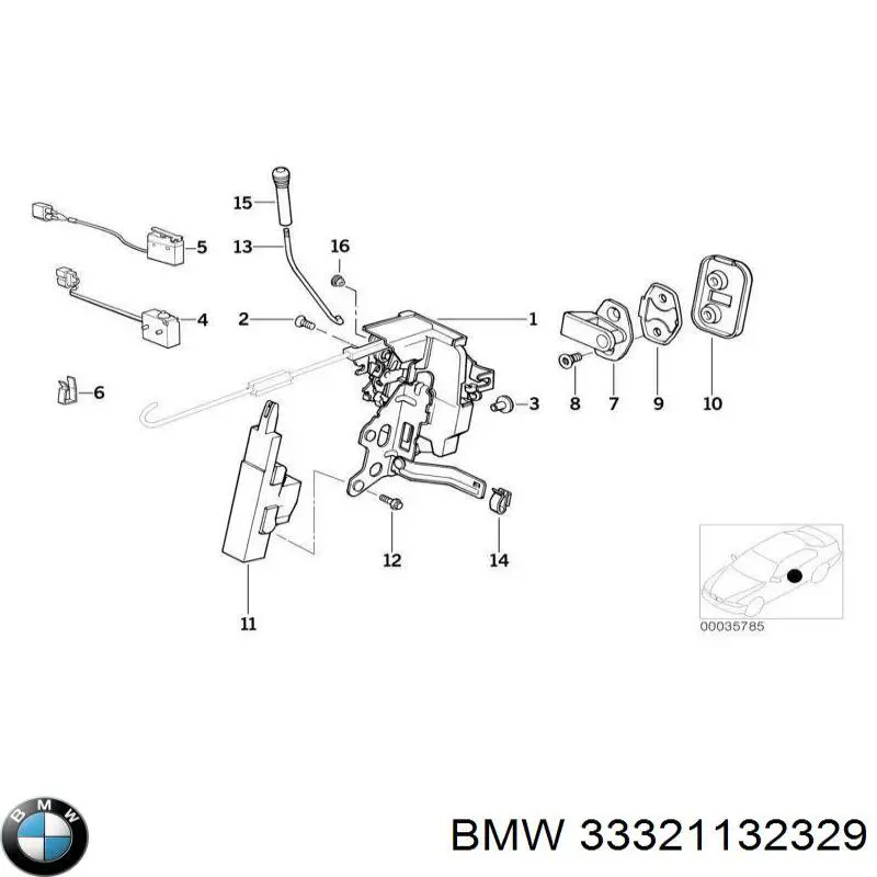 Compre 33321132329 BMW Braço oscilante (tração) longitudinal inferior esquerdo de suspensão traseira