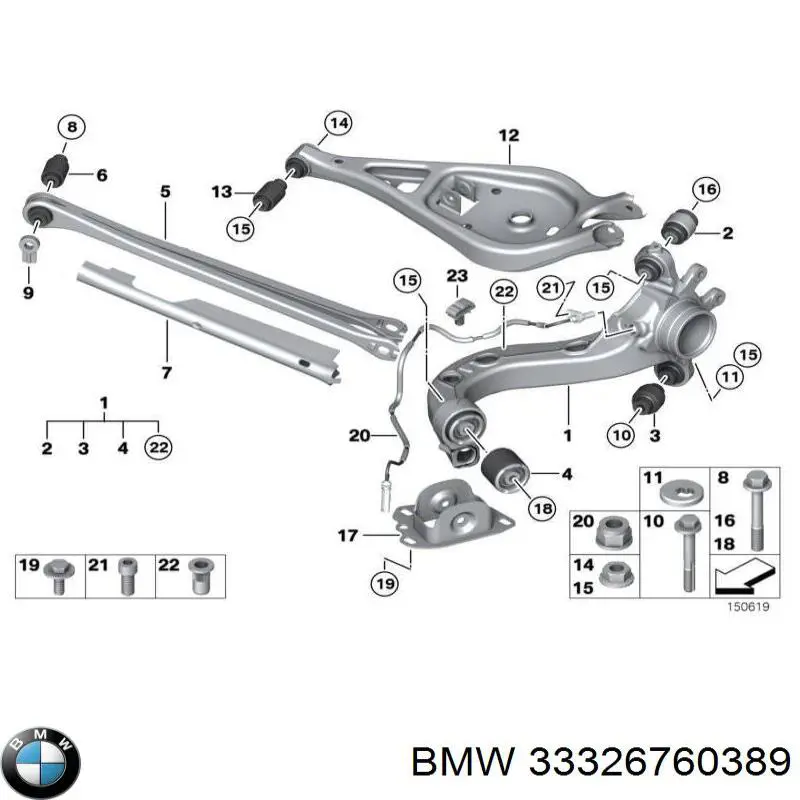 33326760389 BMW Vedante de adaptador do filtro de óleo
