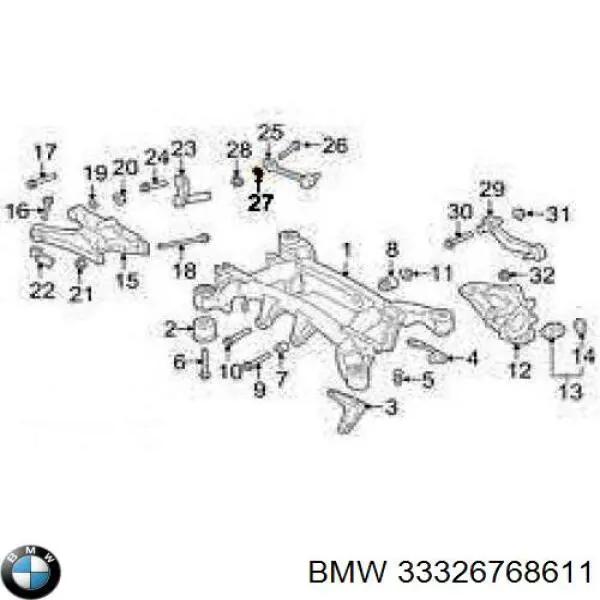 Arruela de parafuso de fixação do braço oscilante inferior traseiro interno BMW 33326768611 preço, a partir de 5,90 USD
