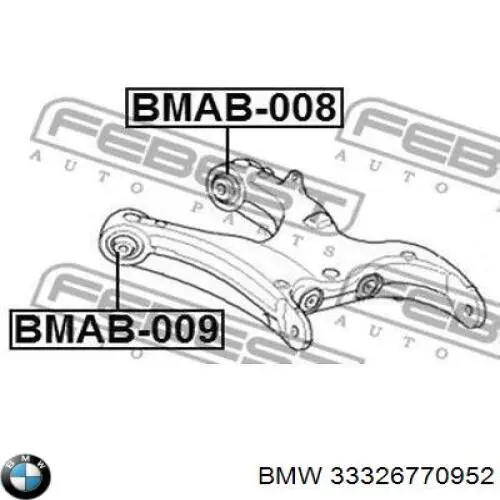Braço oscilante inferior direito de suspensão traseira BMW 33326770952 preço, a partir de 224,74 USD