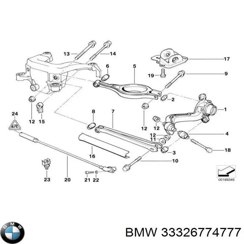 Pino moente (extremidade do eixo) traseiro esquerdo BMW 33326774777 preço, a partir de 187,28 USD