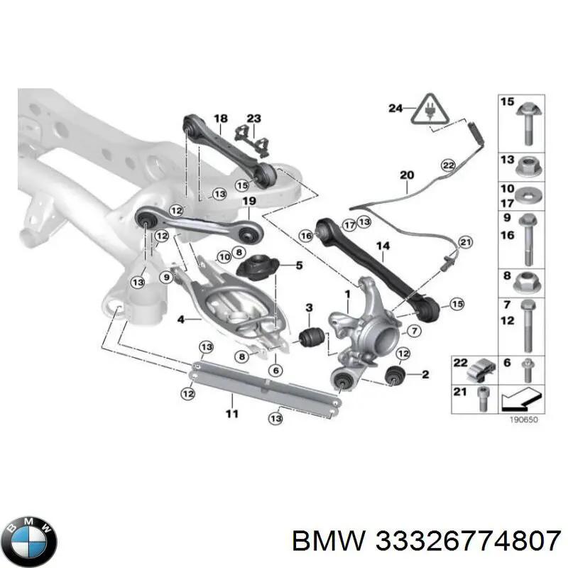 Pino moente (extremidade do eixo) traseiro esquerdo BMW 33326757735 preço, a partir de 196,64 USD