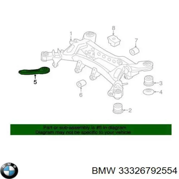 33326792554 BMW Consola (travessa) dianteira de redutor traseiro