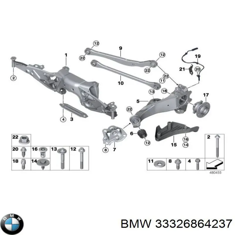 Bloco silencioso dianteiro de braço oscilante traseiro longitudinal BMW 33306895634 preço, a partir de 17,59 USD