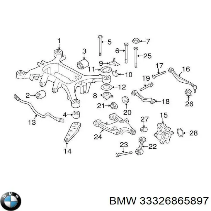 Braço oscilante inferior esquerdo de suspensão traseira BMW 33326865897 preço, a partir de 145,67 USD