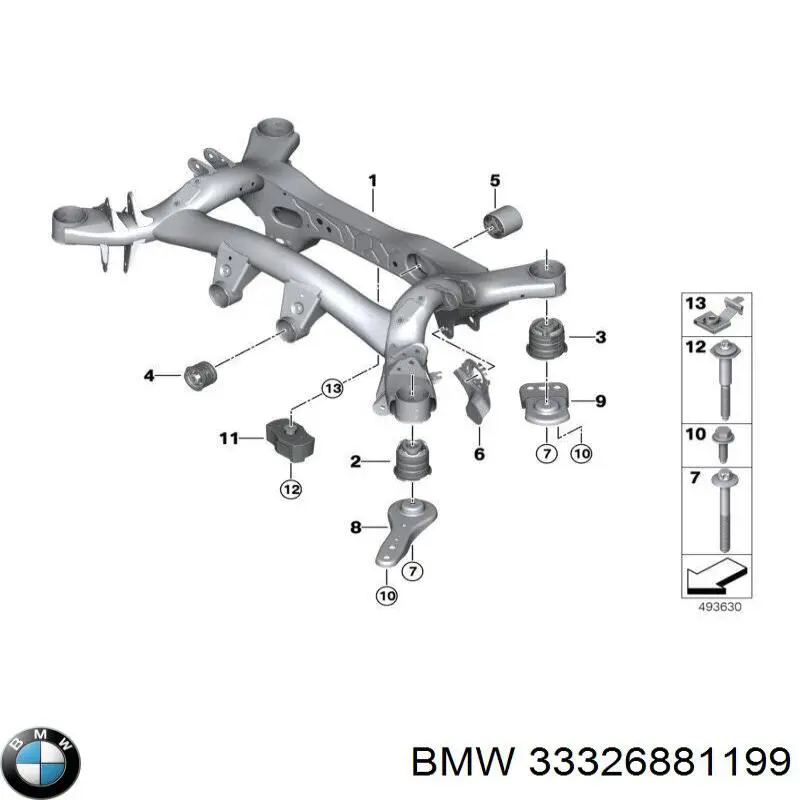 33326881199 BMW Braço oscilante superior esquerdo/direito de suspensão traseira