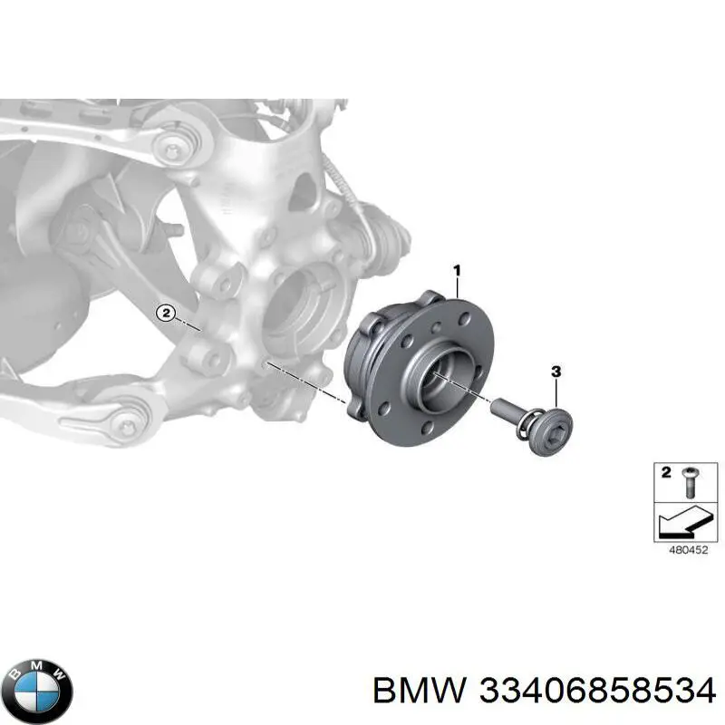 Compre 33406858534 BMW Parafuso de fixação de apoio esférico dianteiro ao pino de apoio