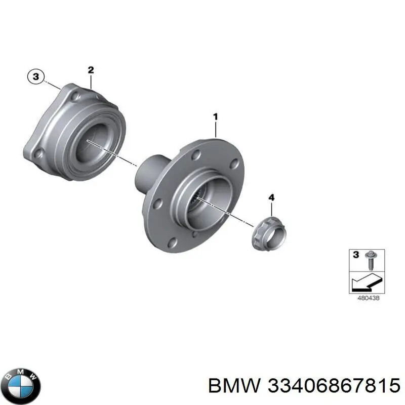 33406867815 BMW Cubo traseiro