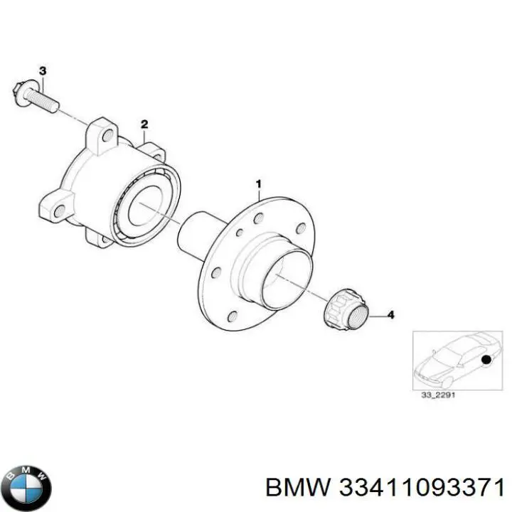 Cubo traseiro BMW 33411093371 preço, a partir de 53,23 USD