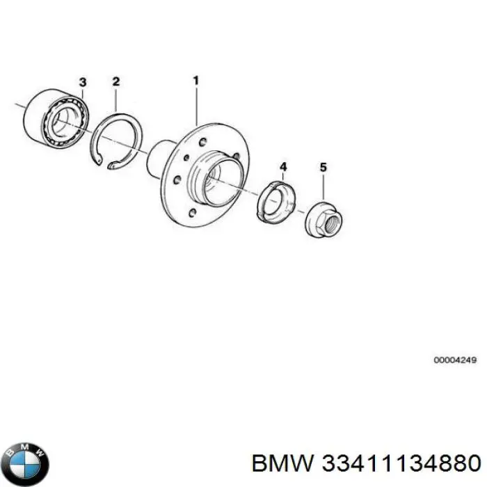 Cubo traseiro BMW 5  E34
