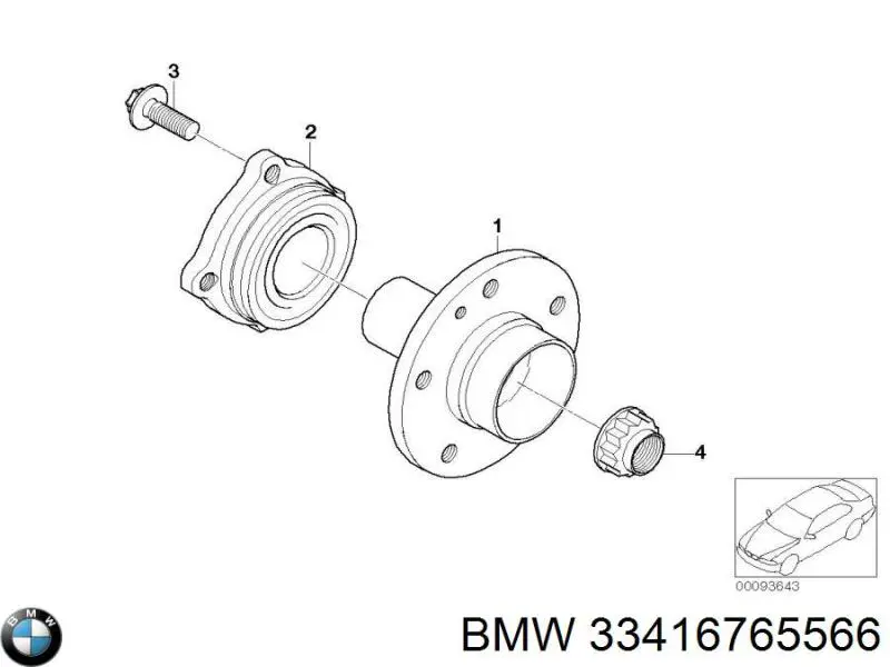 Cubo traseiro para BMW 7  E65, E66, E67