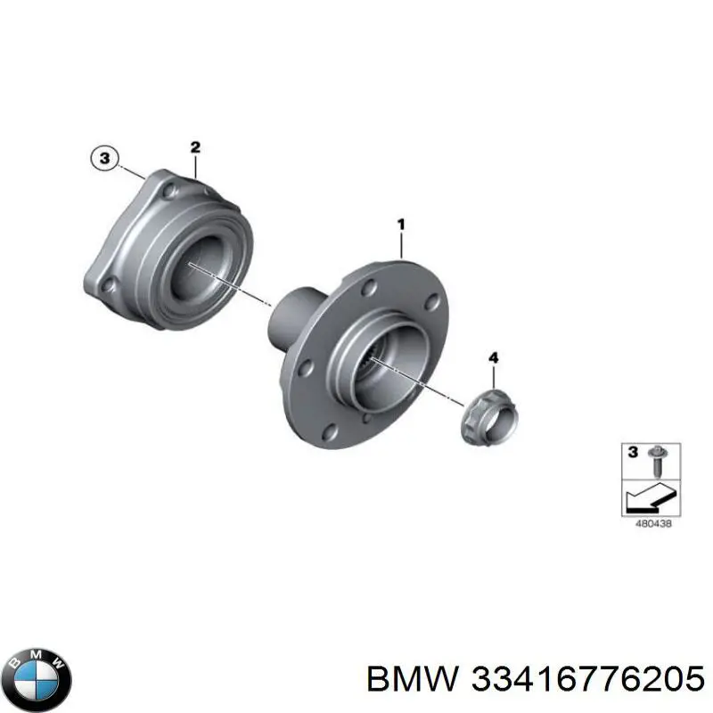 Rolamento de cubo traseiro BMW 33416776205 preço, a partir de 75,97 USD