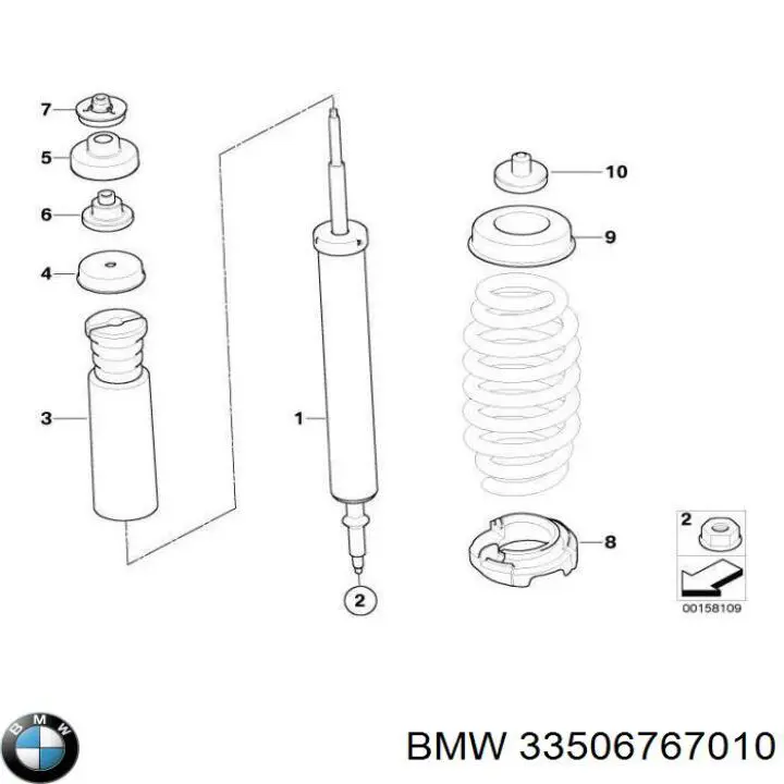 Suporte de amortecedor traseiro BMW 33506767010 preço, a partir de 4,30 USD