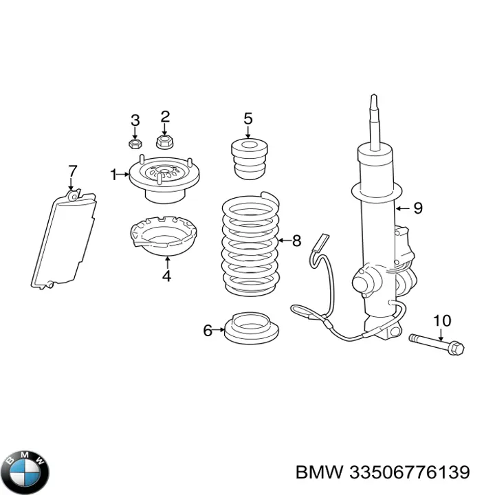Suporte de amortecedor traseiro para BMW 7  F01, F02, F03, F04