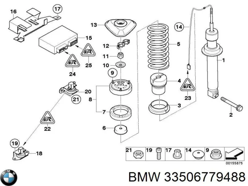 Parafuso de fixação de amortecedor traseiro BMW 33506779488 preço, a partir de 12,45 USD