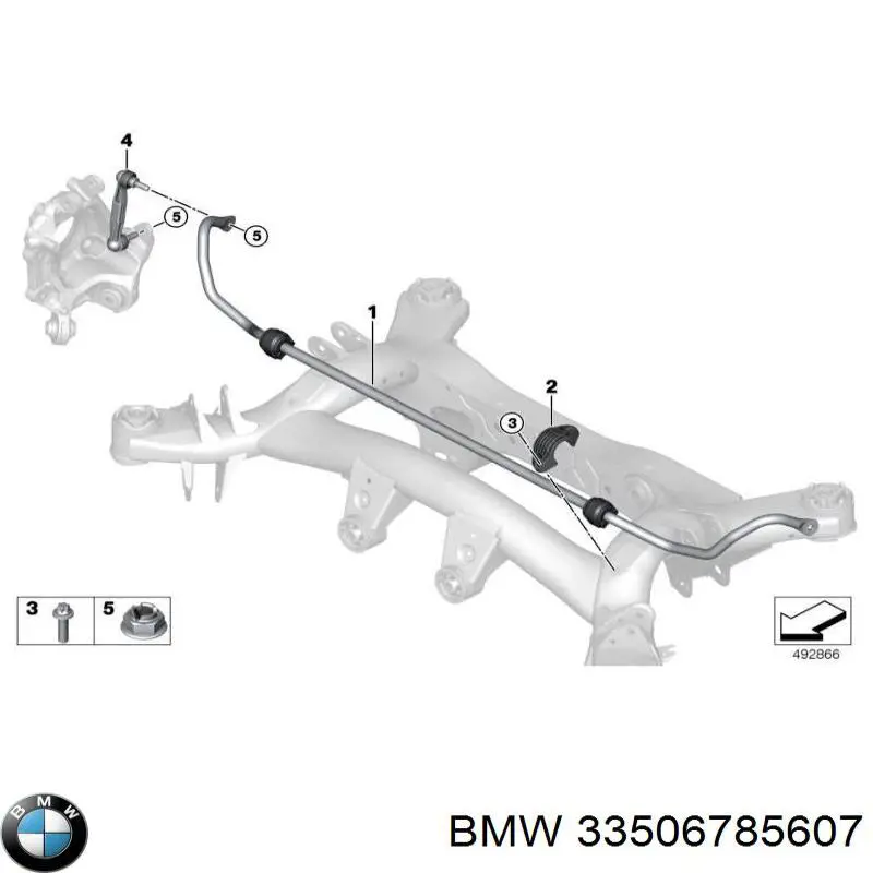 Montante esquerdo de estabilizador traseiro BMW 33506785607 preço, a partir de 44,01 USD