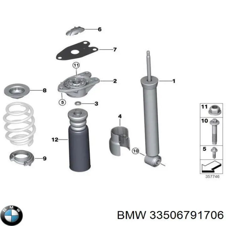 Suporte de amortecedor traseiro SM9926 Kayaba