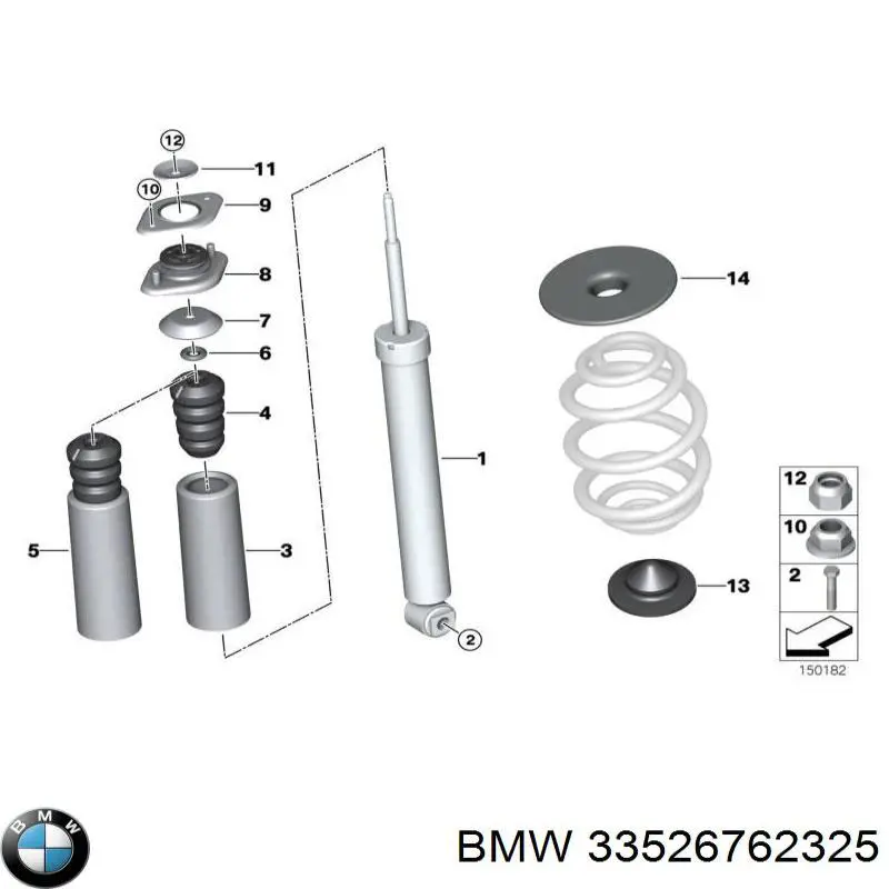 Arruela de bucha da haste de amortecedor traseiro BMW 33526762325 preço, a partir de 12,34 USD