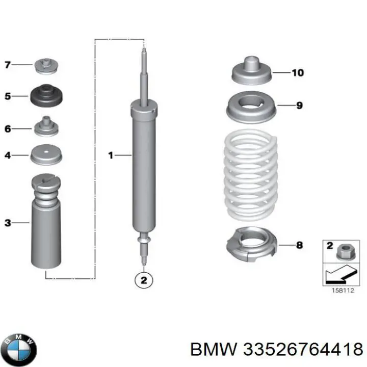 Disco superior metálico de mola traseira BMW 33526764418 preço, a partir de 4,61 USD