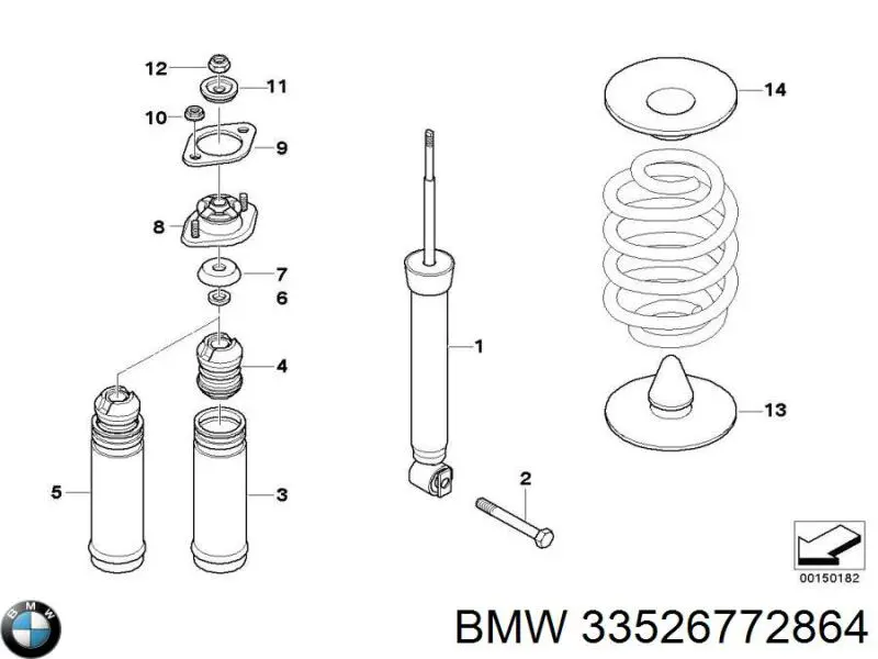 Compre 33526772864 BMW Suporte de amortecedor traseiro