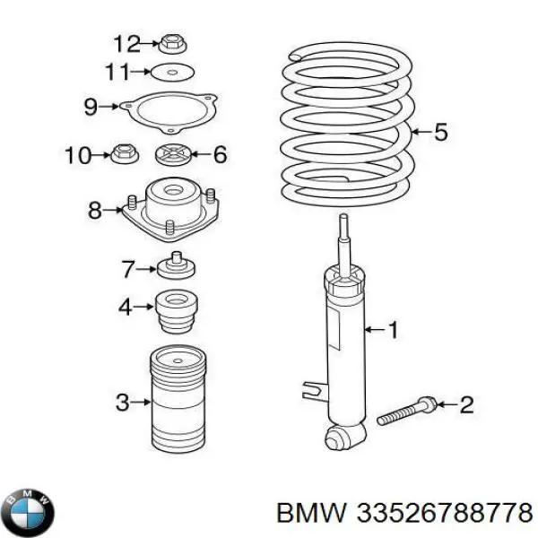 Compre 33526773238 BMW Suporte de amortecedor traseiro