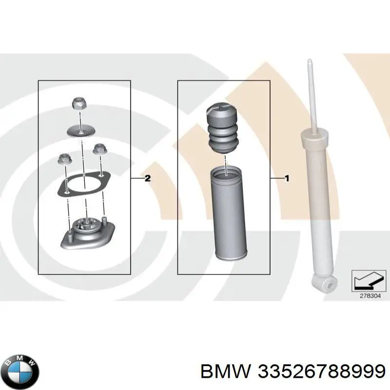 Arruela de bucha da haste de amortecedor traseiro BMW 33526788999 preço, a partir de 11,97 USD