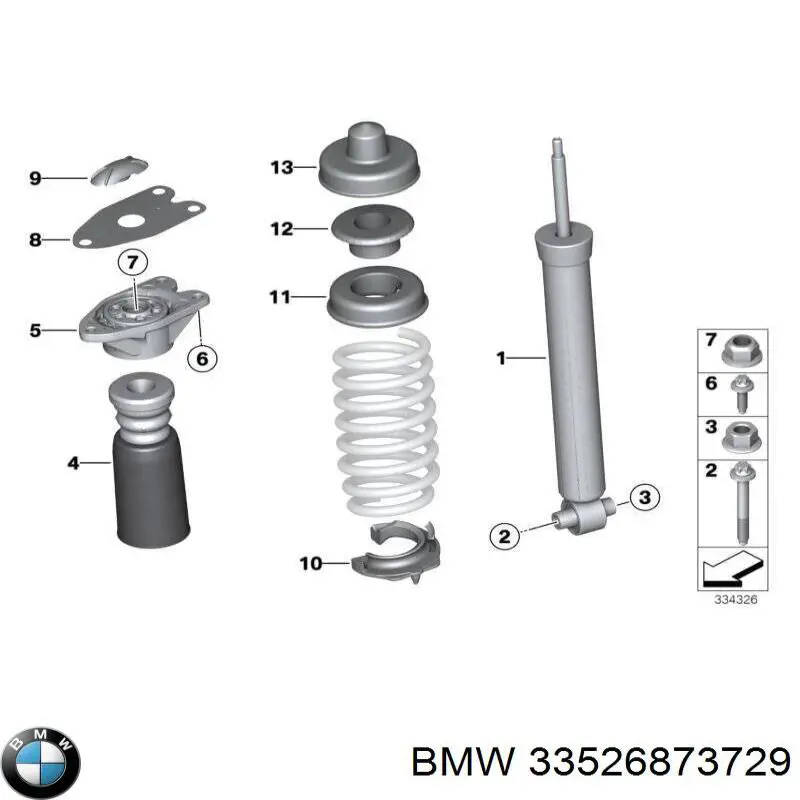 Compre 33526883336 BMW Amortecedor traseiro