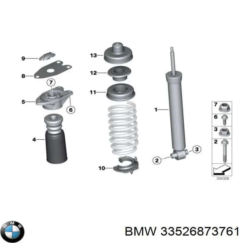 33526873761 BMW Amortecedor traseiro