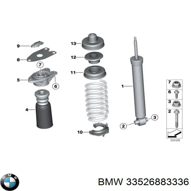 33526883336 BMW Amortecedor traseiro