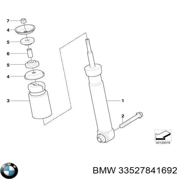 33527841692 BMW Amortecedor traseiro