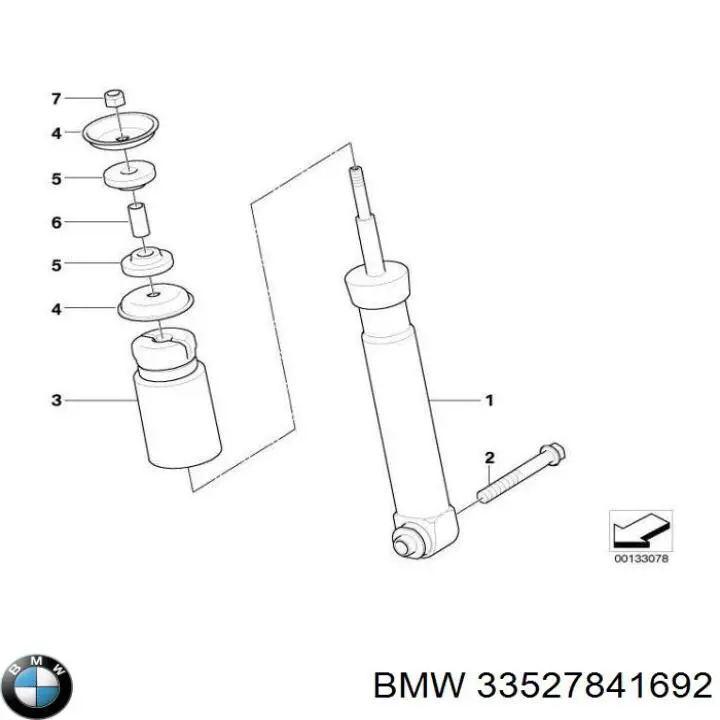 Amortecedor traseiro BMW 33527841692 preço, a partir de 106,07 USD