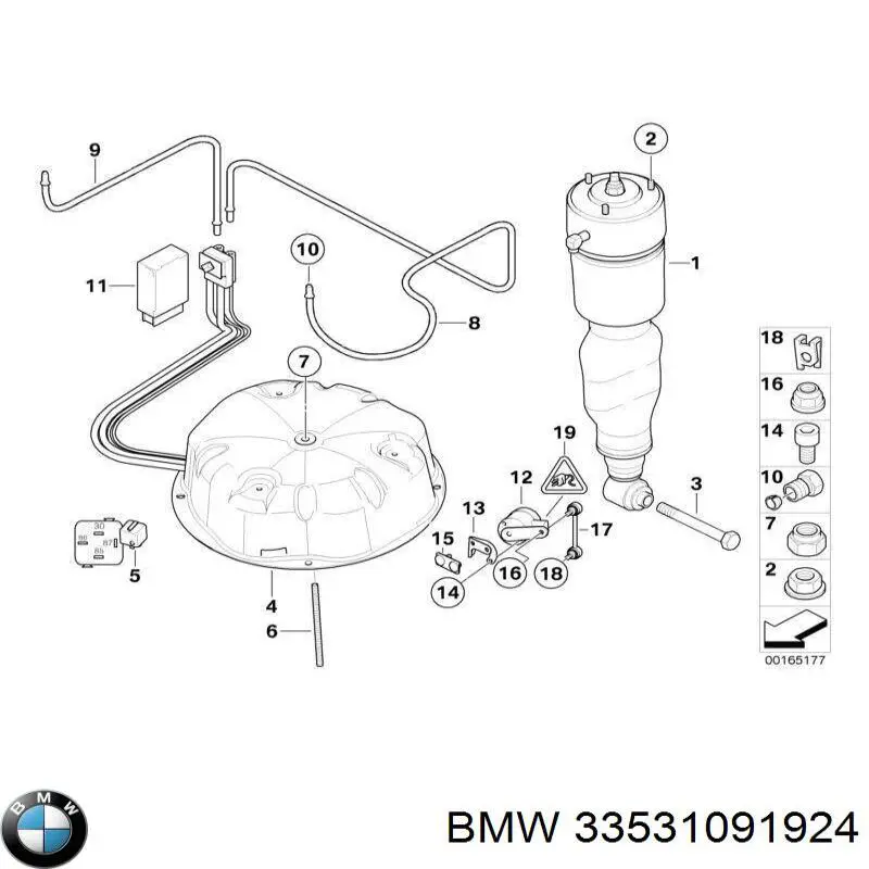 Espaçador (anel de borracha) da mola traseira superior BMW 33531091924 preço, a partir de 55,51 USD