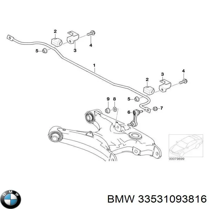 Compre 33531093816 BMW Estabilizador traseiro