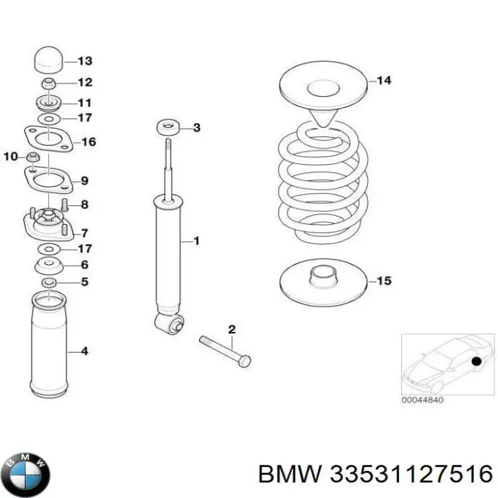 Espaçador (anel de borracha) da mola traseira inferior BMW 33531127516 preço, a partir de 11,65 USD