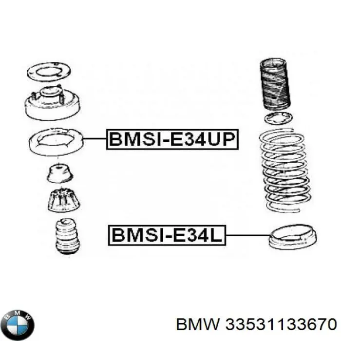 Espaçador (anel de borracha) da mola traseira superior BMW 33531133670 preço, a partir de 11,88 USD