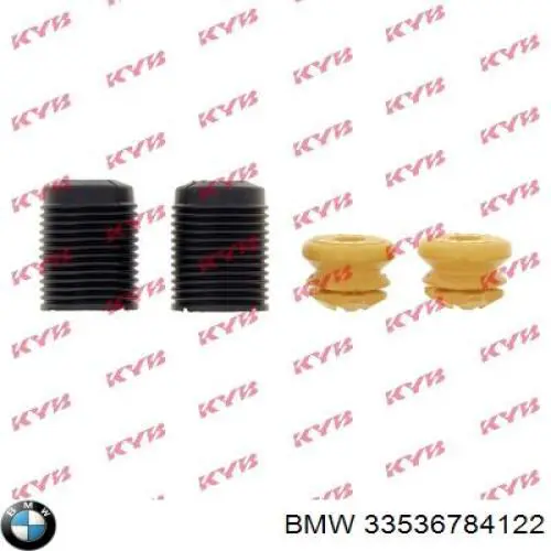 33536784122 BMW Pára-choque (grade de proteção) de amortecedor traseiro + bota de proteção