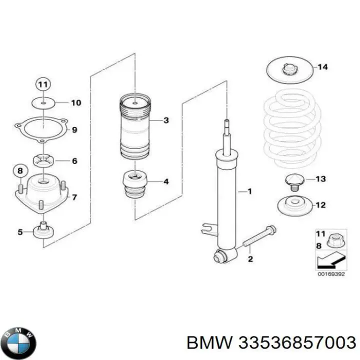 Espaçador (anel de borracha) da mola traseira inferior BMW 33536857003 preço, a partir de 18,71 USD