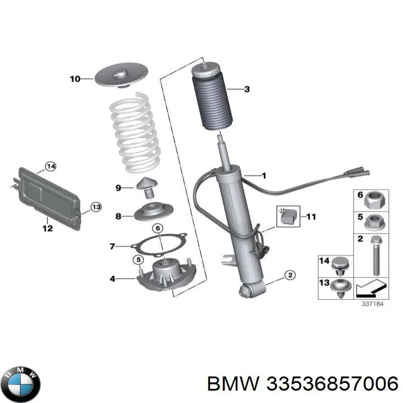 Espaçador (anel de borracha) da mola dianteira superior BMW 33536857006 preço, a partir de 37,88 USD