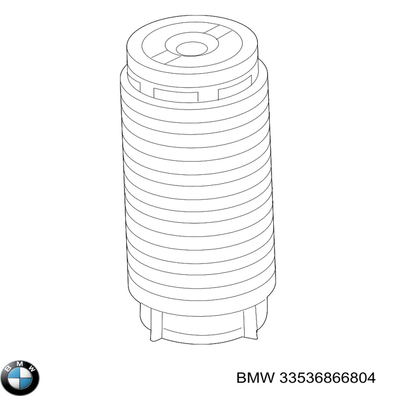 33536866804 BMW Pára-choque (grade de proteção) de amortecedor traseiro + bota de proteção