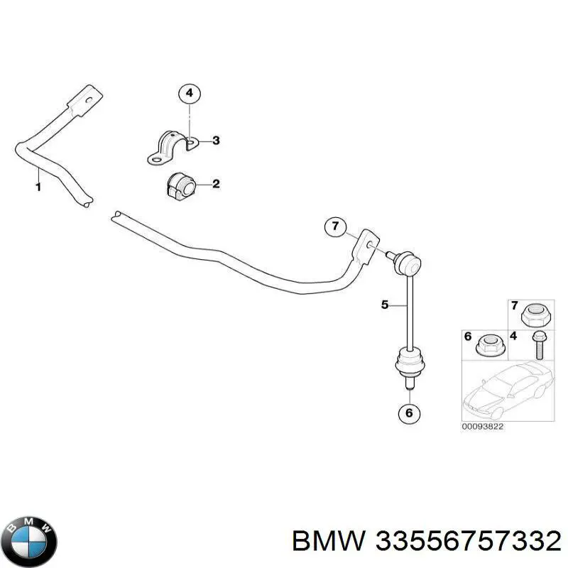 Estabilizador traseiro para BMW 7  E65, E66, E67