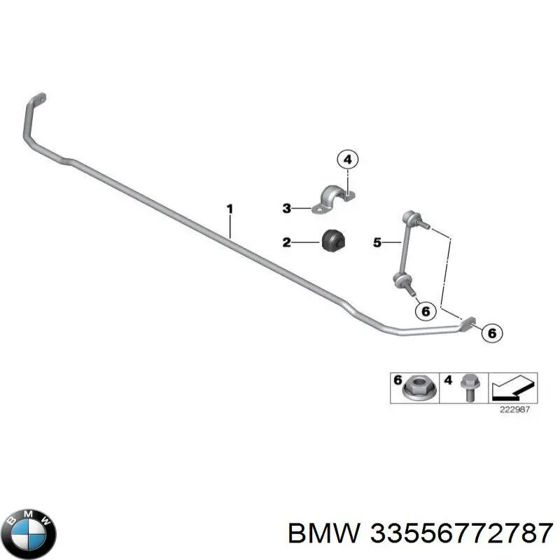 33556772787 BMW Estabilizador traseiro