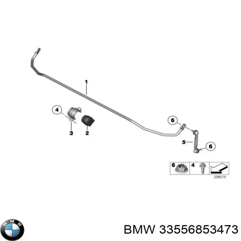 33556853473 BMW Estabilizador traseiro