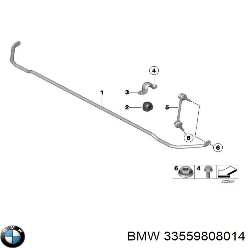 Estabilizador traseiro BMW 33559808014 preço, a partir de 225,83 USD