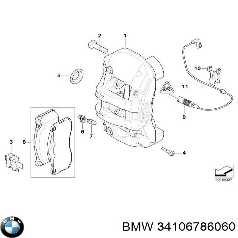 Suporte do freio traseiro direito BMW 34106786060 preço, a partir de 73,21 USD