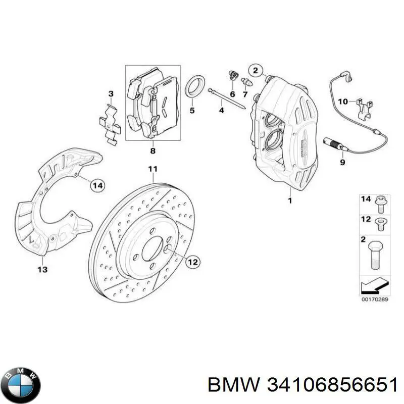 Suporte do freio dianteiro esquerdo BMW 34106856651 preço, a partir de 95,92 USD