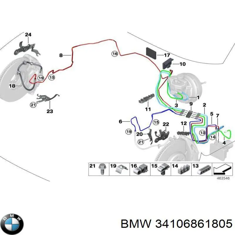 Mangueira do freio dianteira BMW 34106861805 preço, a partir de 31,39 USD