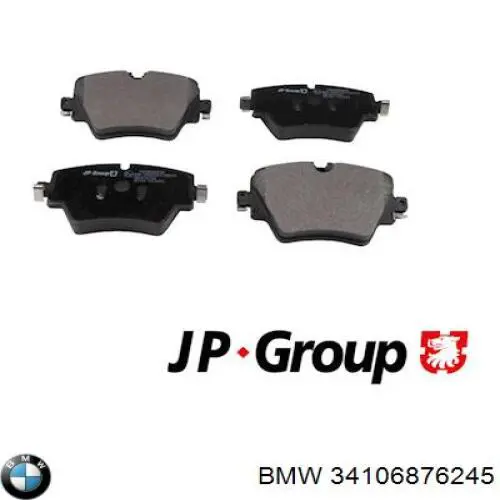Compre 34106876245 BMW Sapatas do freio dianteiras de disco