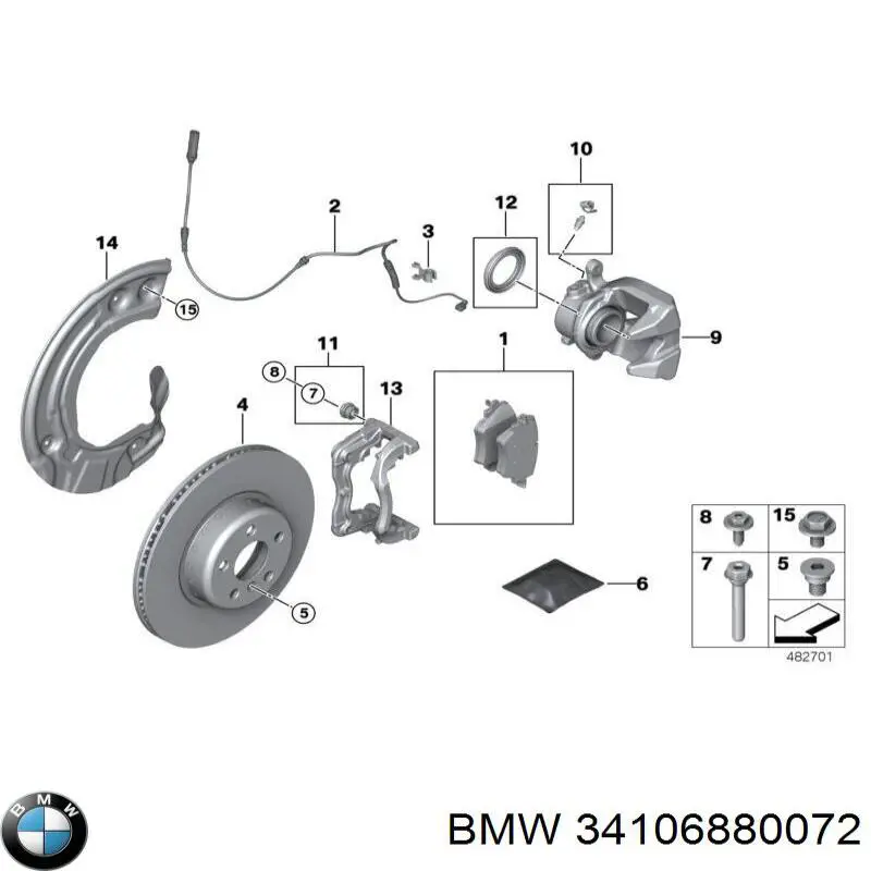 34106880072 BMW Disco do freio dianteiro
